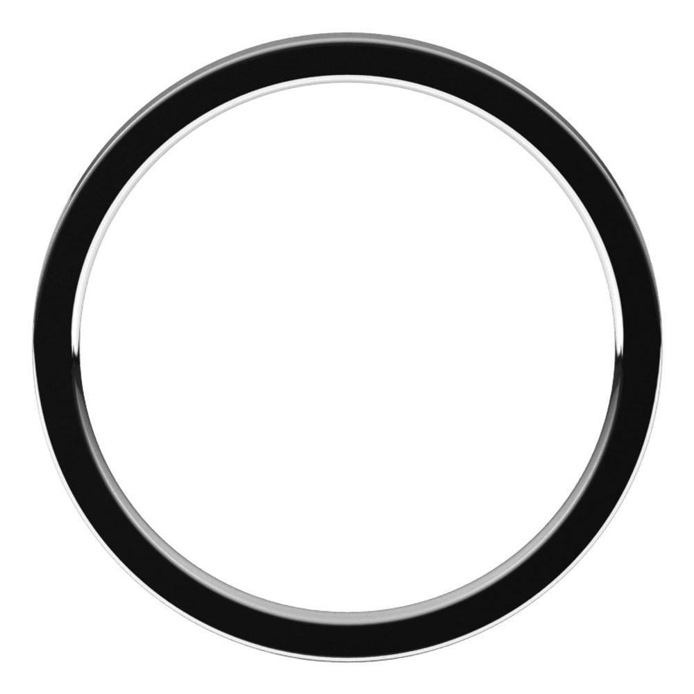 14K White Gold 1.5 mm Flat Comfort Fit Light Band Size 5