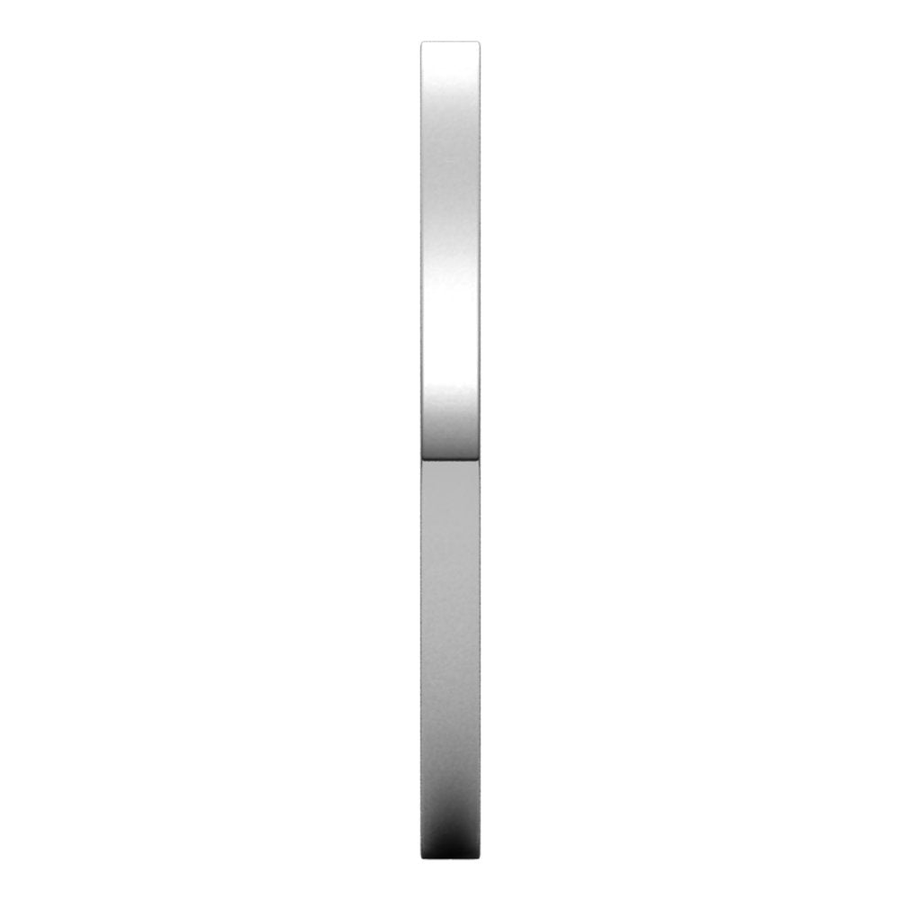 14K White Gold 1.5 mm Flat Comfort Fit Light Band Size 5