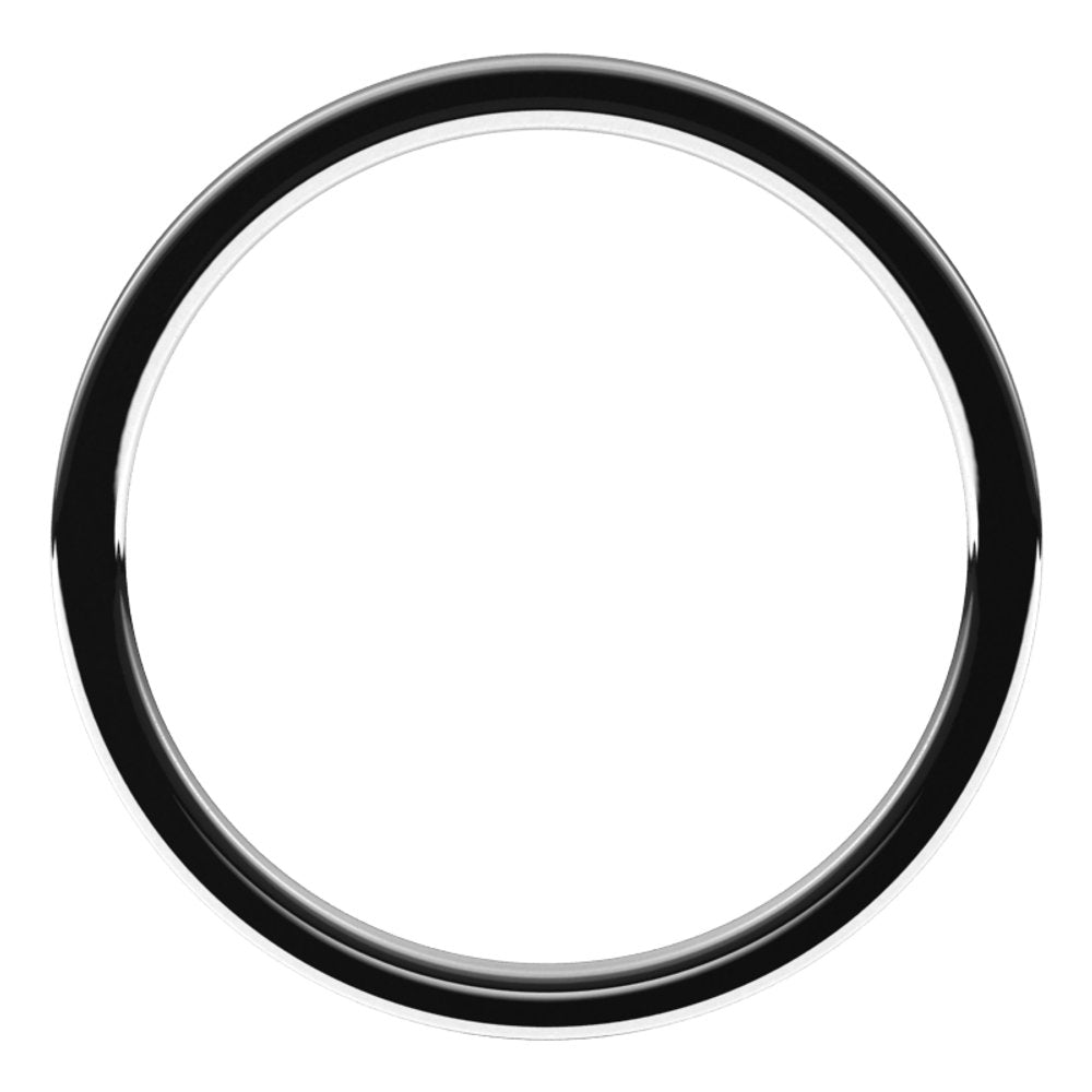 14K White Gold 1 mm Lightweight Comfort-Fit Flat Band Size 9.5