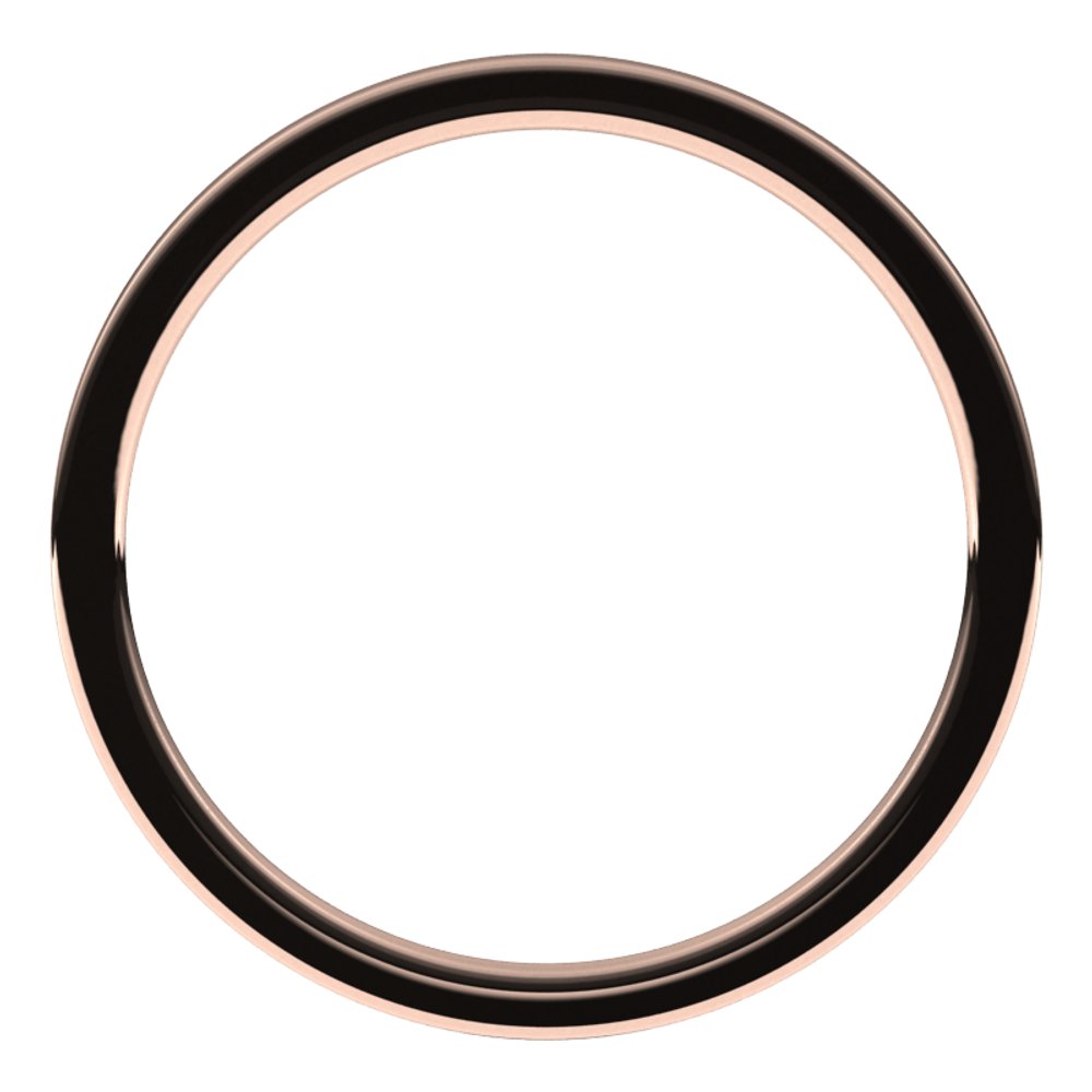 10K Rose 1 mm Flat Comfort Fit Light Band Size 5.5