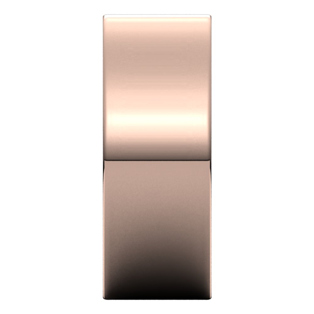 14K Rose 8 mm Comfort-Fit Flat Band Size 8