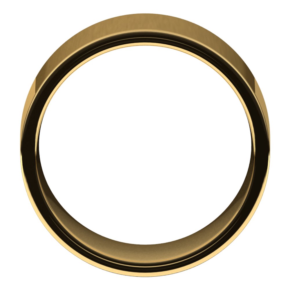 14K Yellow 10 mm Lightweight Comfort-Fit Flat Band Size 8.5