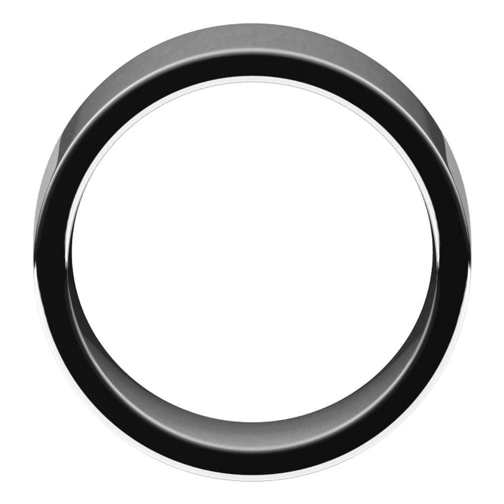 14K White 9 mm Comfort-Fit Flat Band Size 10.5