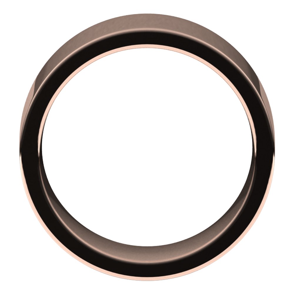 14K Rose 9 mm Comfort-Fit Flat Band