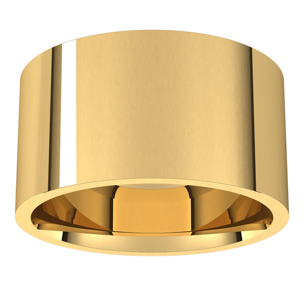 14K Yellow 11 mm Flat Comfort Fit Light Band Size 7.5