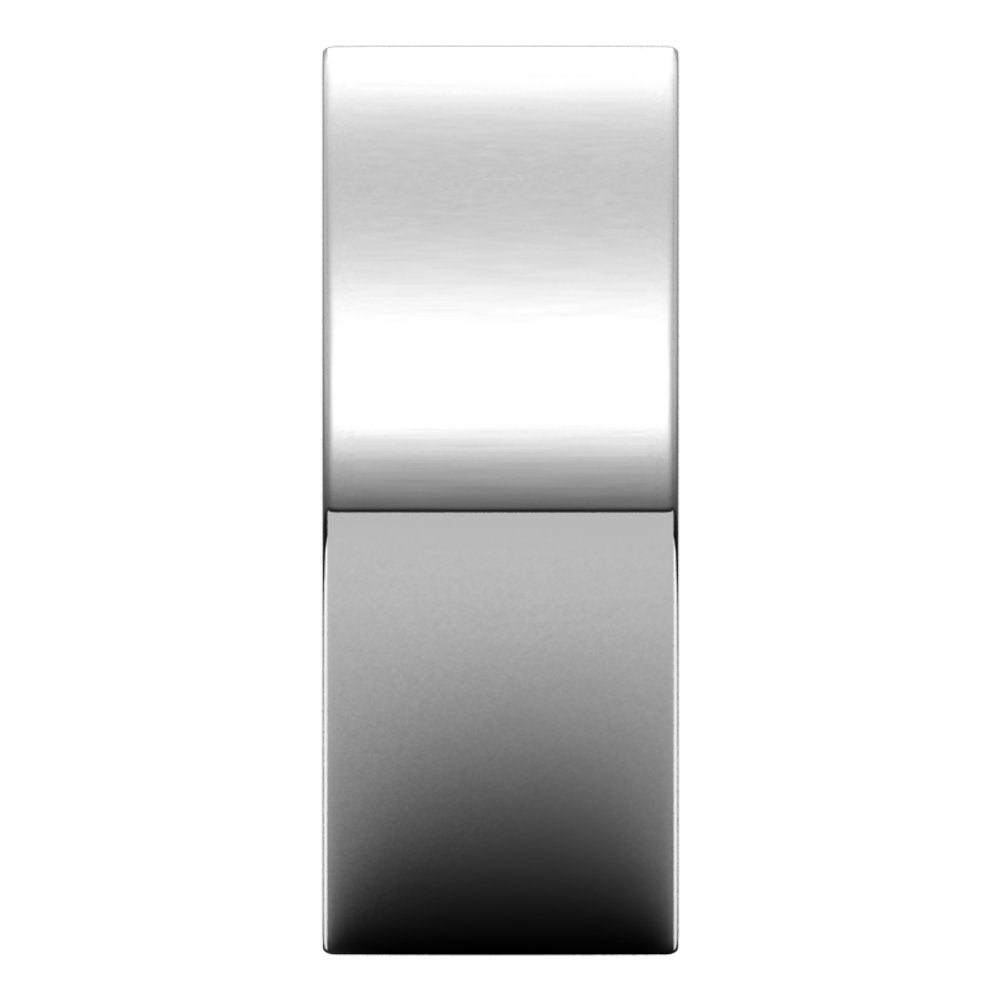 14K White 8 mm Flat Comfort Fit Light Band