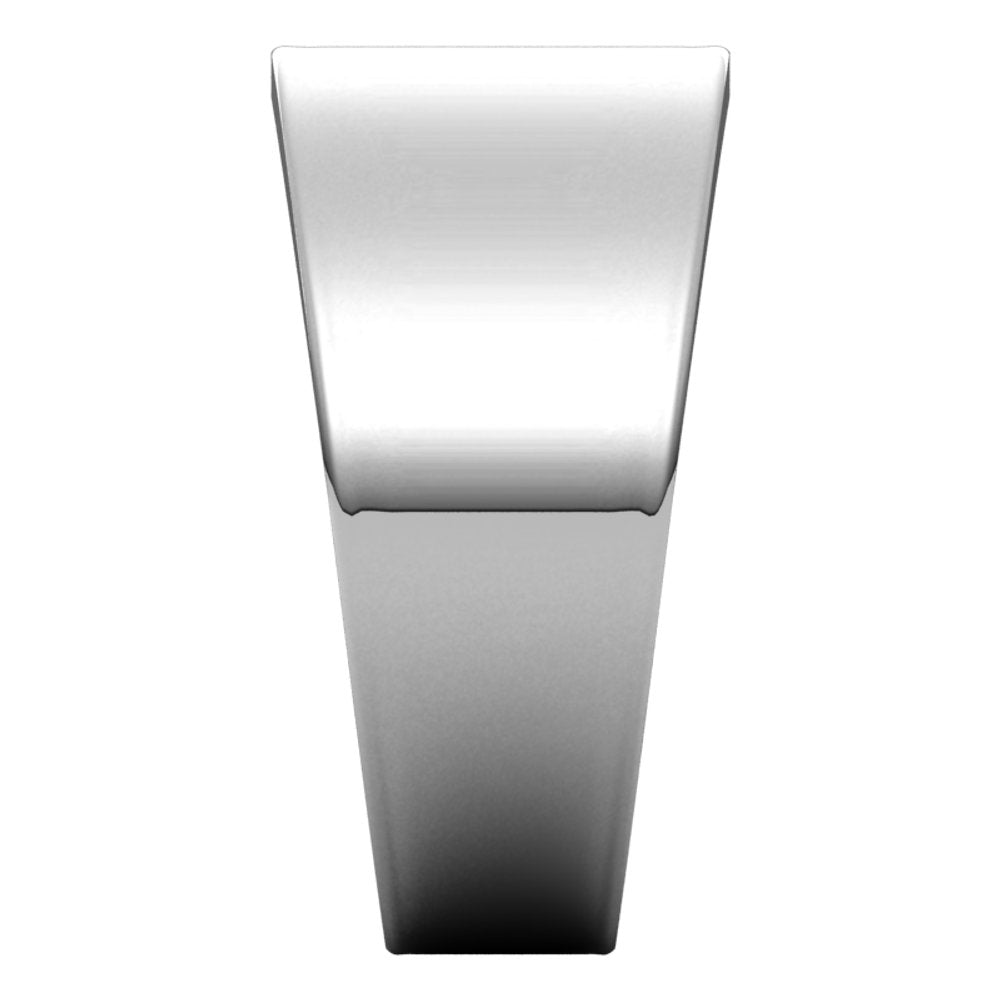 Sterling Silver 10 mm Tapered Flat Band Size 7.5