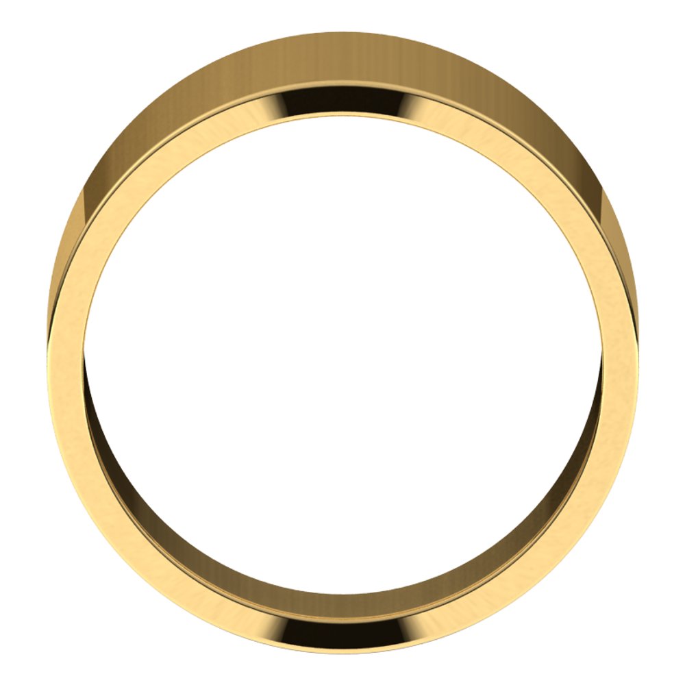 14K Yellow Gold 12 mm Tapered Flat Band Size 8