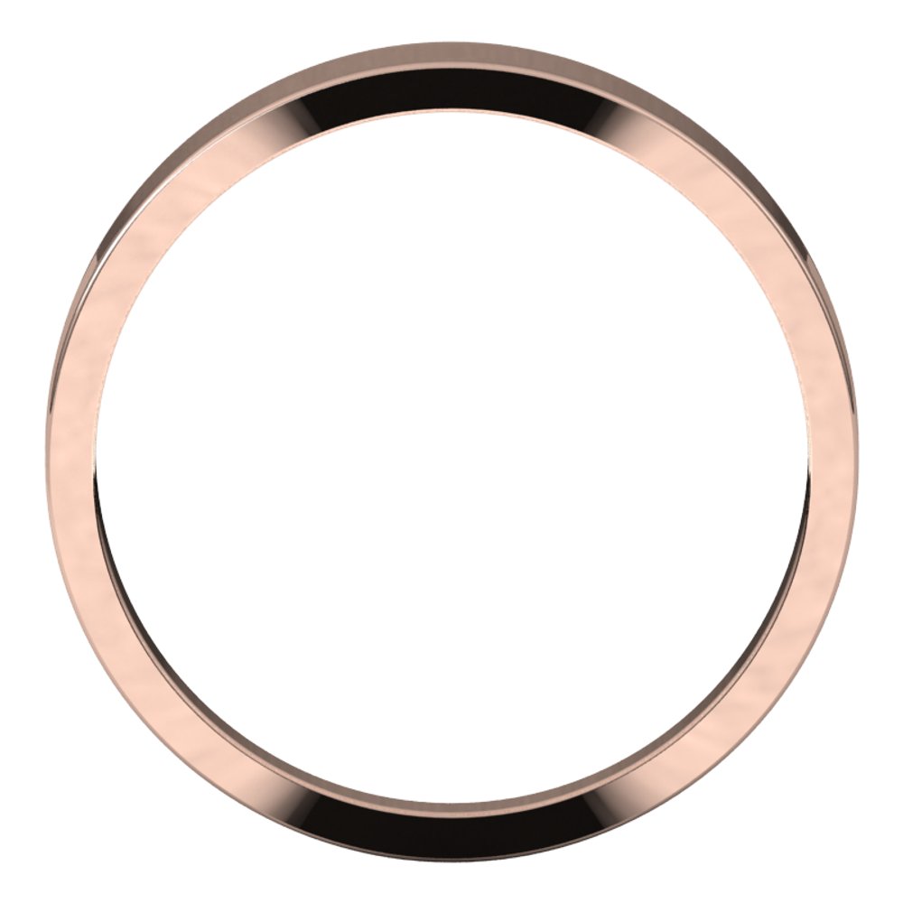 14K Rose Gold 4 mm Tapered Flat Band Size 7