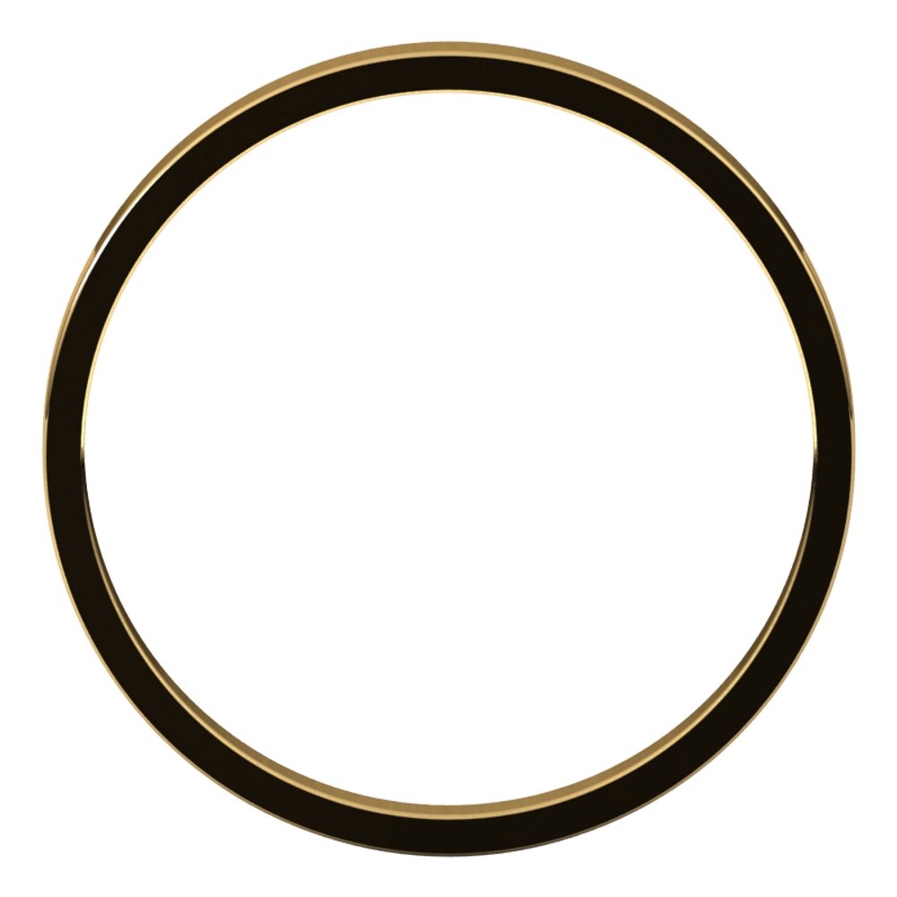 14K Yellow Gold 2 mm Ultra-Lightweight Flat Band Size 4