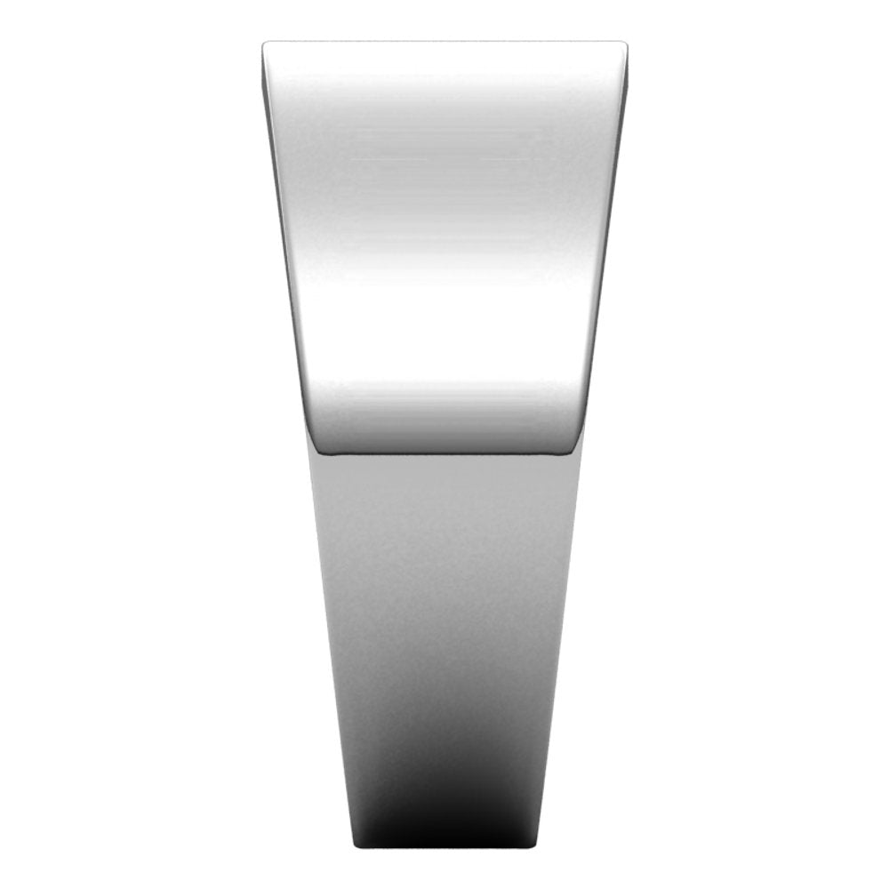 10K White Gold 9 mm Tapered Flat Band Size 10