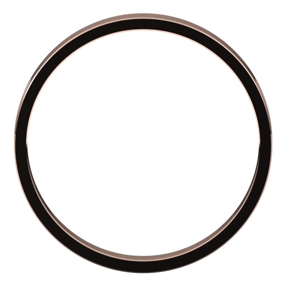 10K Rose Gold 2.5 mm Ultra-Lightweight Flat Band Size 4
