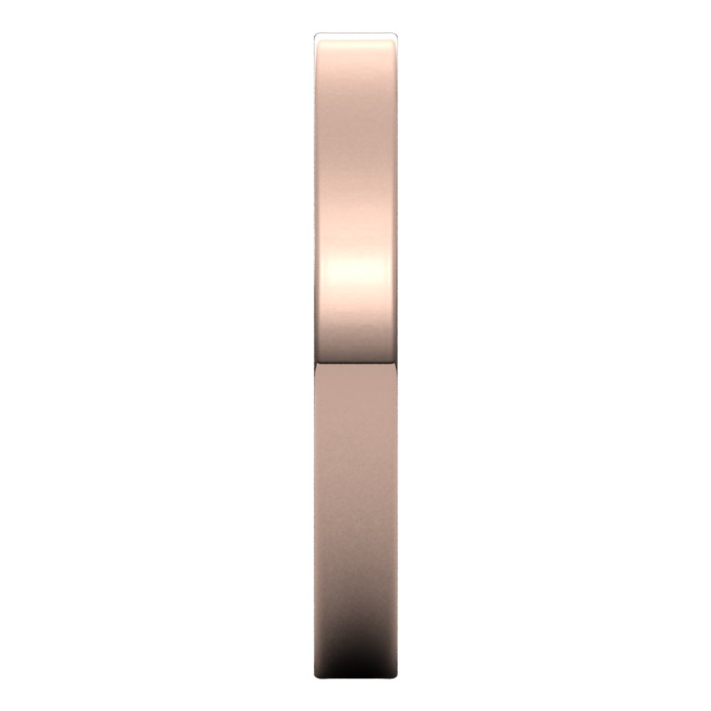 10K Rose Gold 2.5 mm Ultra-Lightweight Flat Band Size 4