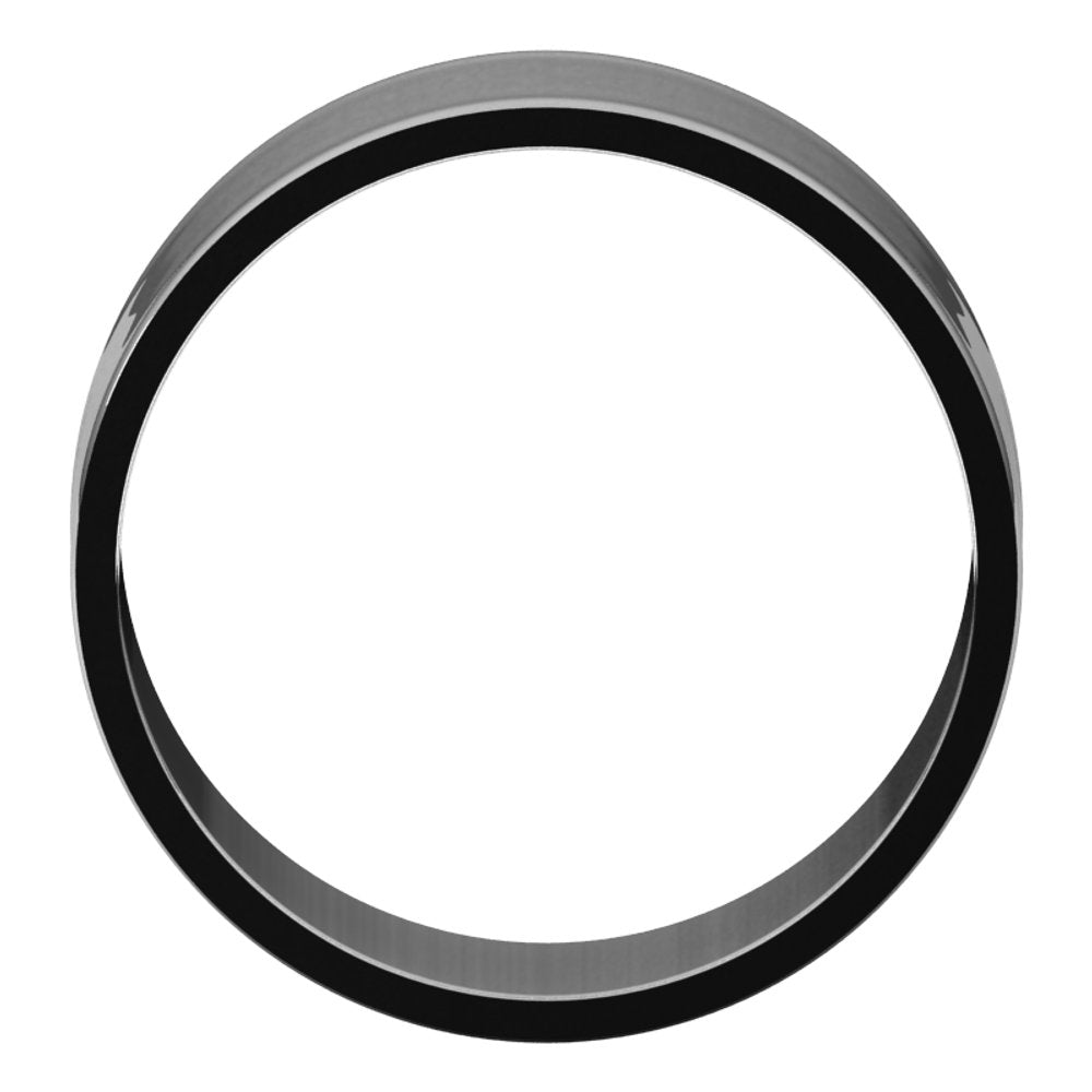 14K White Gold 8 mm Ultra-Lightweight Flat Band Size 8