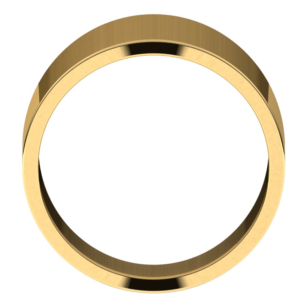 14K Yellow 14 mm Tapered Flat Band Size 10