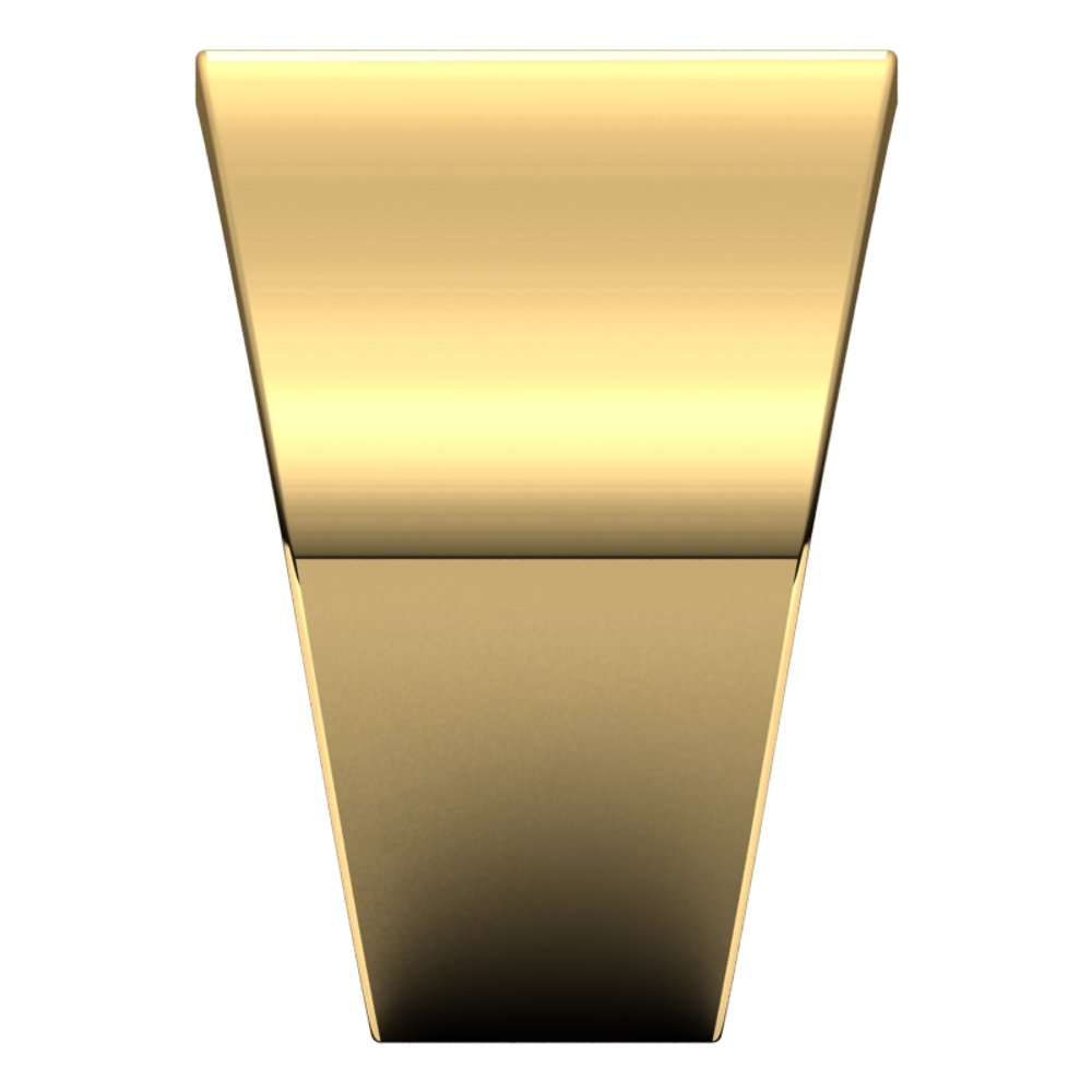 14K Yellow 14 mm Tapered Flat Band Size 10