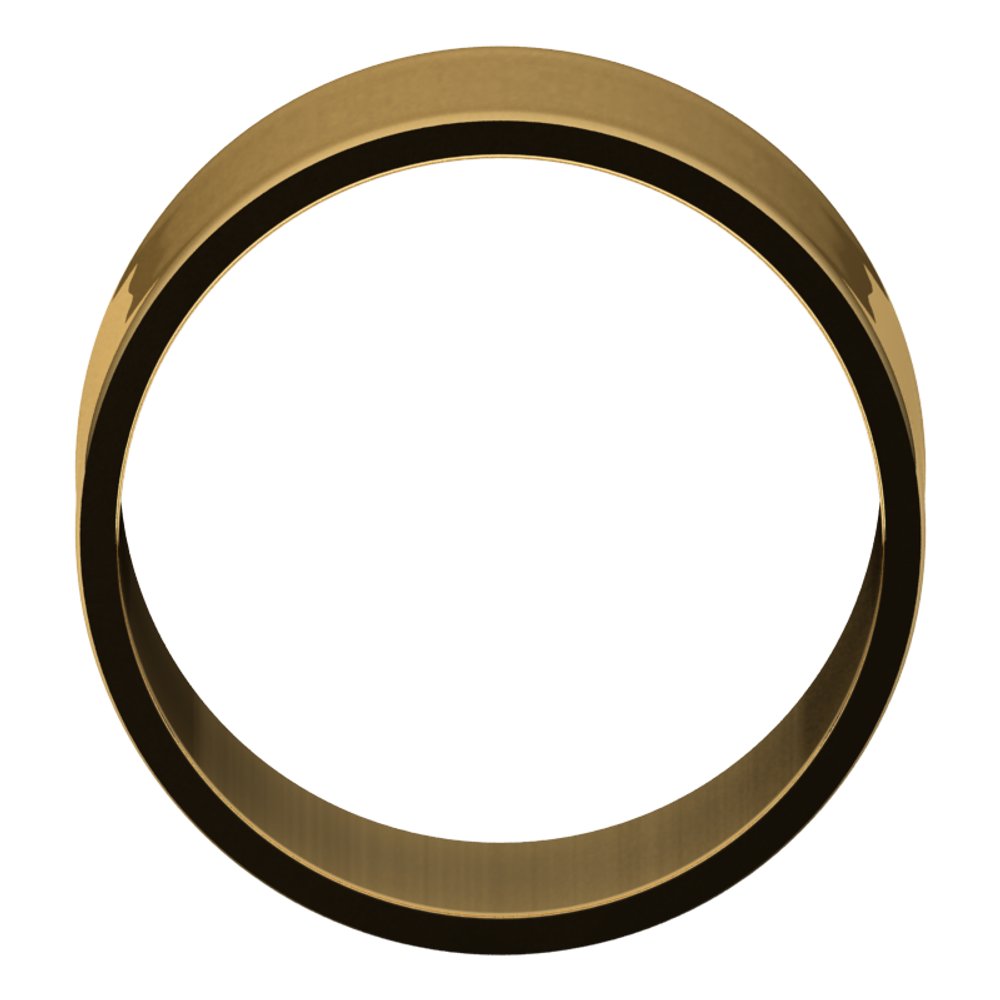 14K Yellow Gold 12 mm Ultra-Lightweight Flat Band Size 7