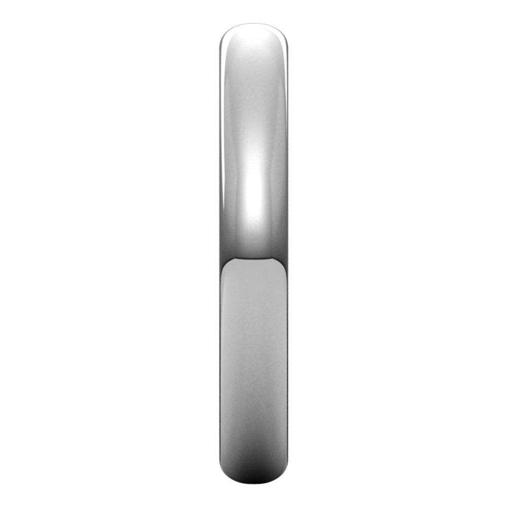 Platinum 3 mm Half Round Band