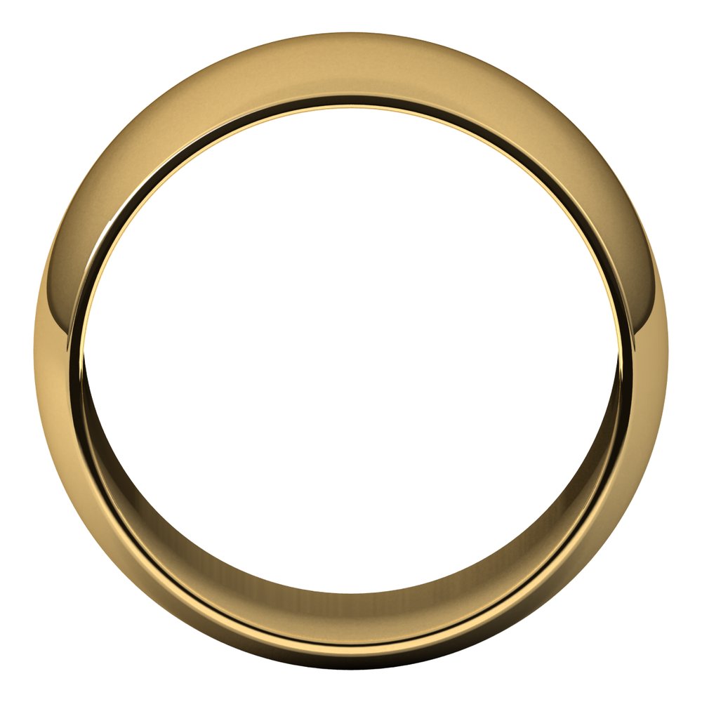 14K Yellow 11 mm Half Round Band Size 6