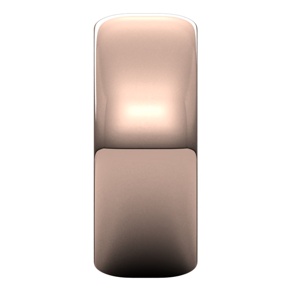 14K Rose Gold 8 mm Half Round Band Size 8