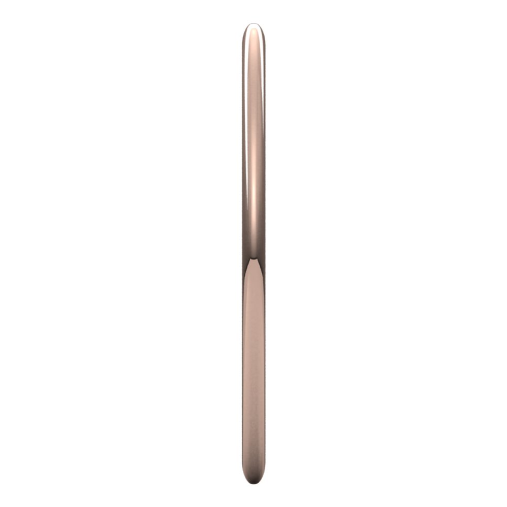 14K Rose Gold 1 mm Lightweight Half Round Band Size 6