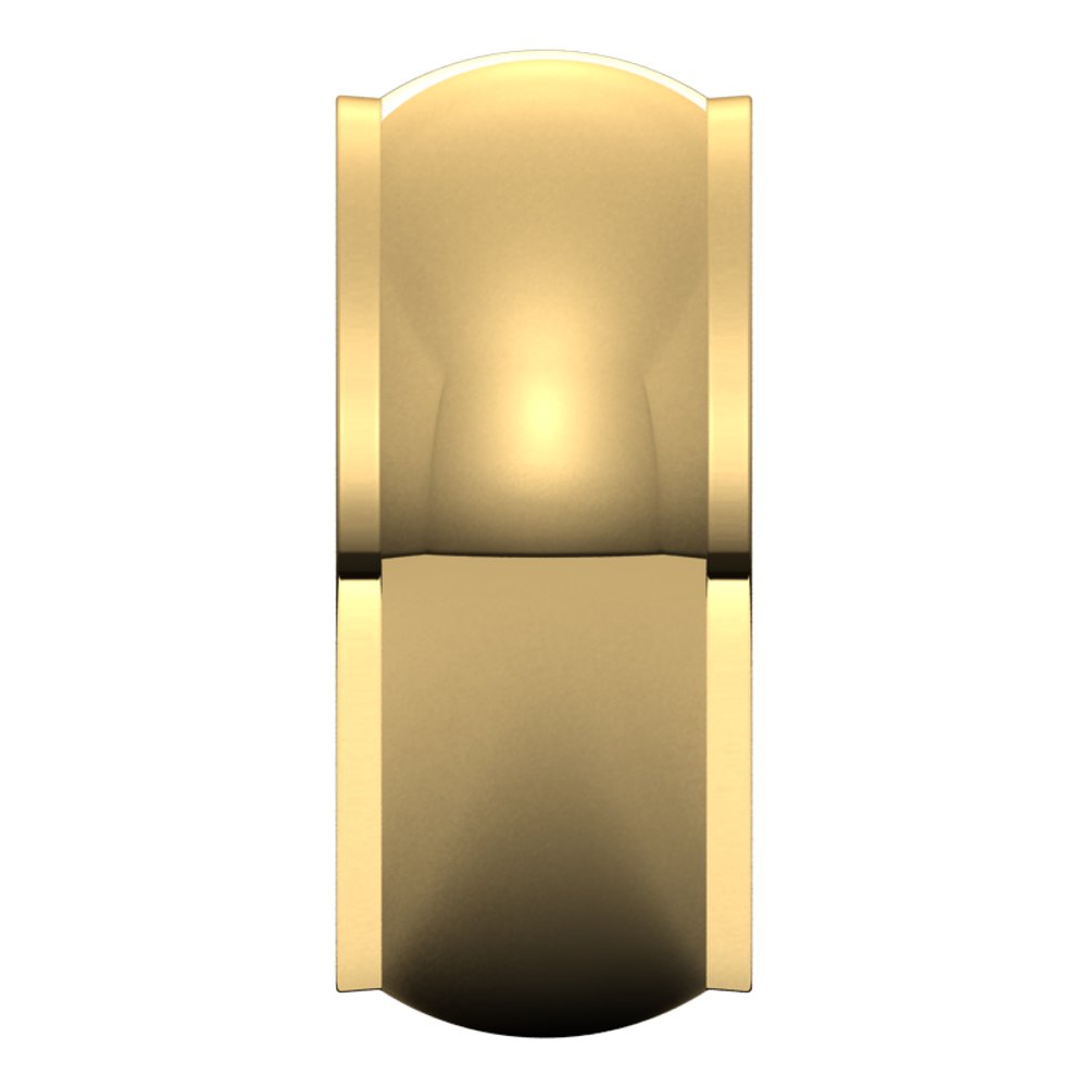 14K Yellow Gold 9 mm Stepped-Edge Half Round Band Size 9