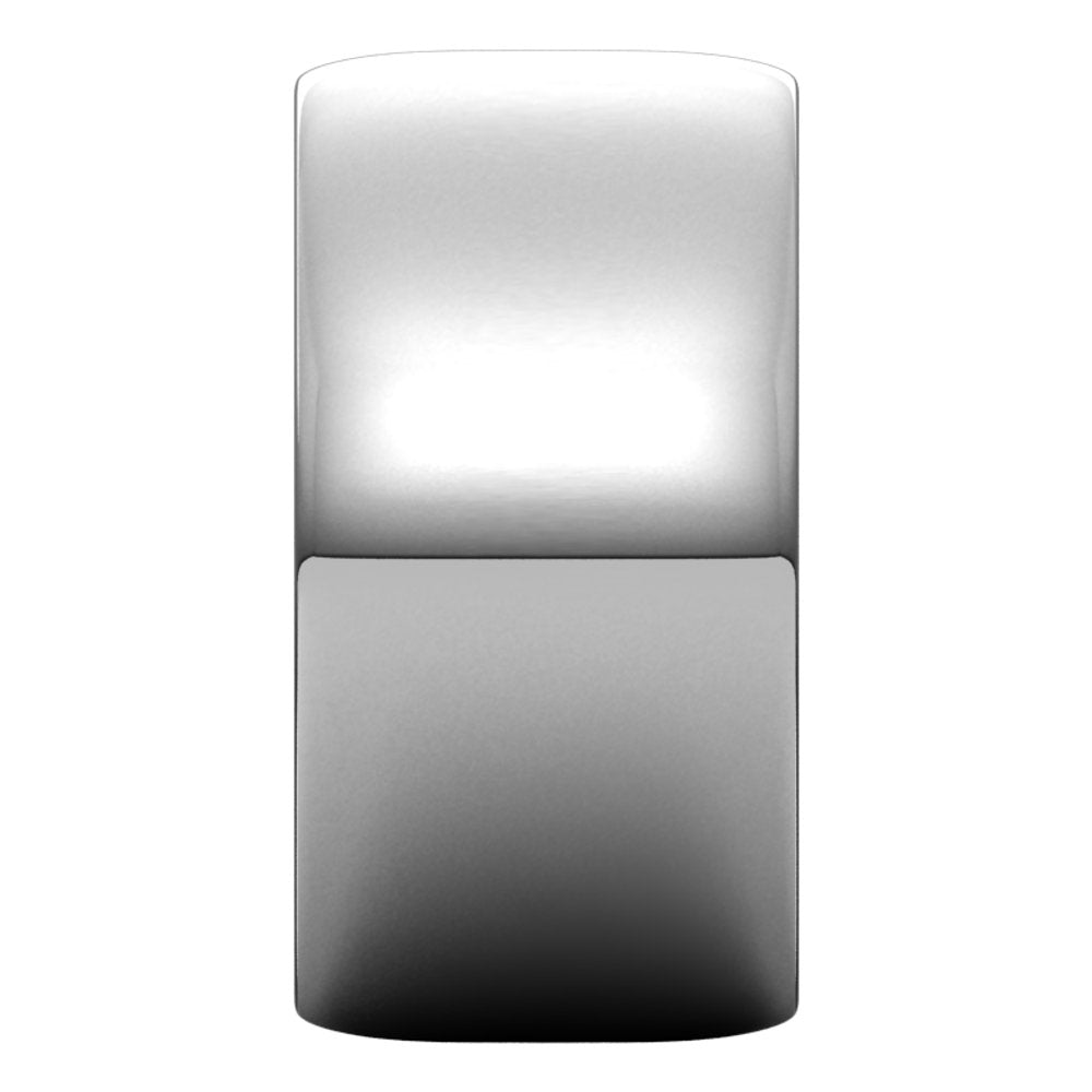 Sterling Silver 10 mm Lightweight Half Round Band Size 10.5