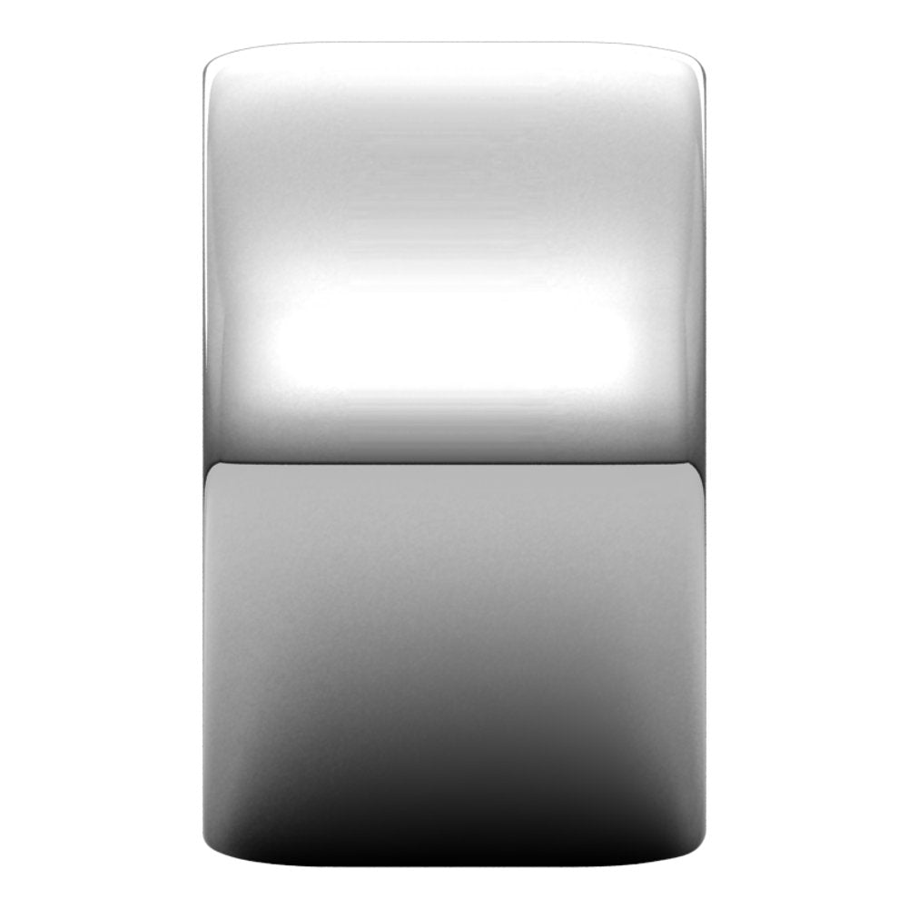 10K White Gold 12 mm Lightweight Half Round Band Size 6