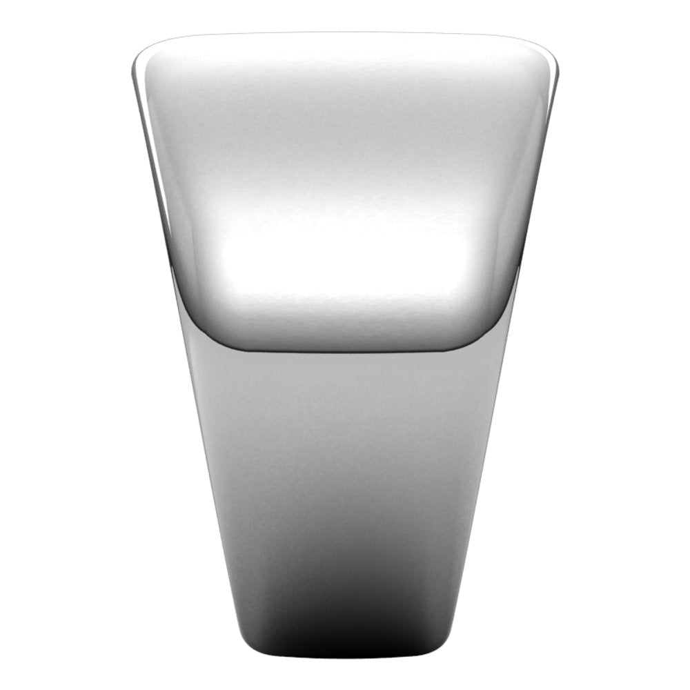 14K White 14 mm Tapered Half Round Band Size 7