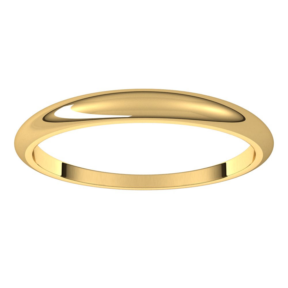 14K Yellow 2.5 mm Tapered Half Round Band Size 6