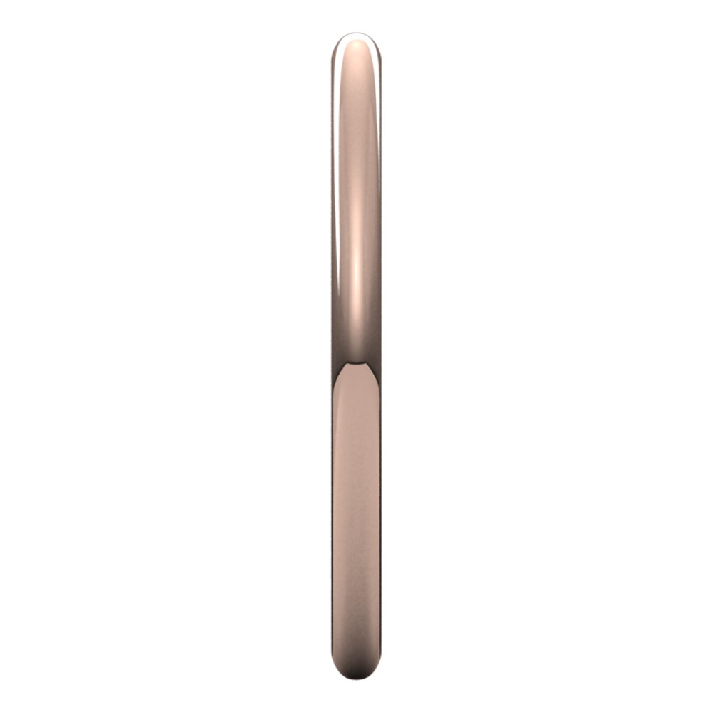 14K Rose Gold 1.5 mm Ultra-Lightweight Half Round Band Size 4.5