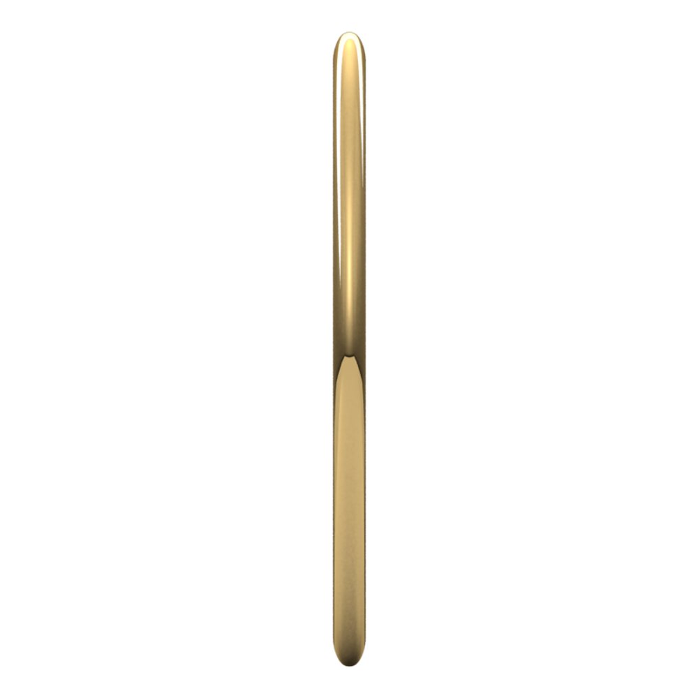 14K Yellow Gold 1 mm Ultra-Lightweight Half Round Band Size 4