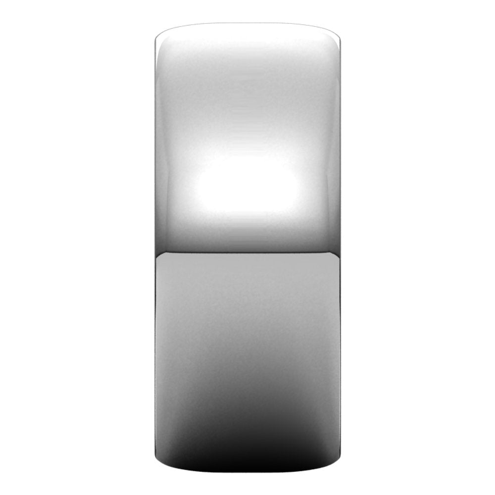 14K White 8 mm Ultra-Lightweight Half Round Band Size 9.5