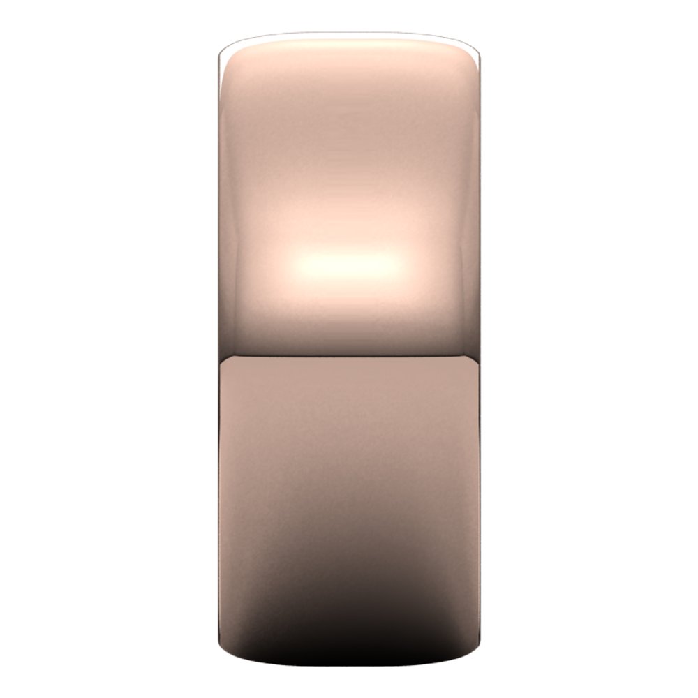 18K Rose Gold 8 mm Ultra-Lightweight Half Round Band Size 8.5
