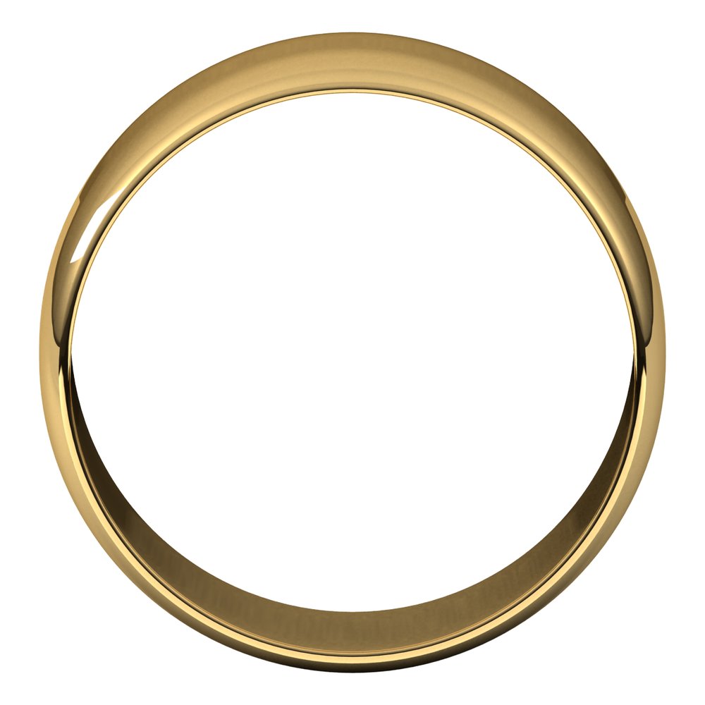 10K Yellow Gold 9 mm Ultra-Lightweight Half Round Band Size 5.5