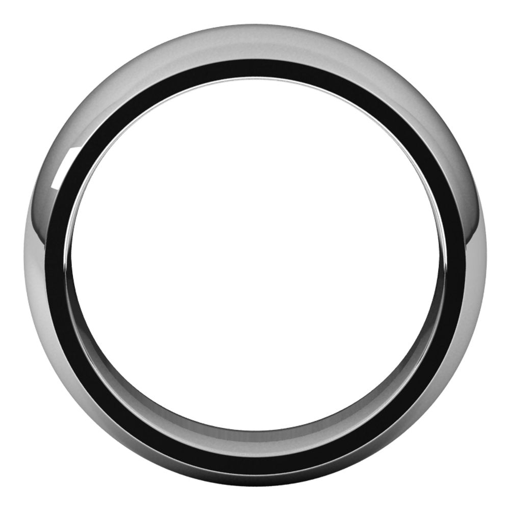 Platinum 8 mm Half Round Comfort Fit Band
