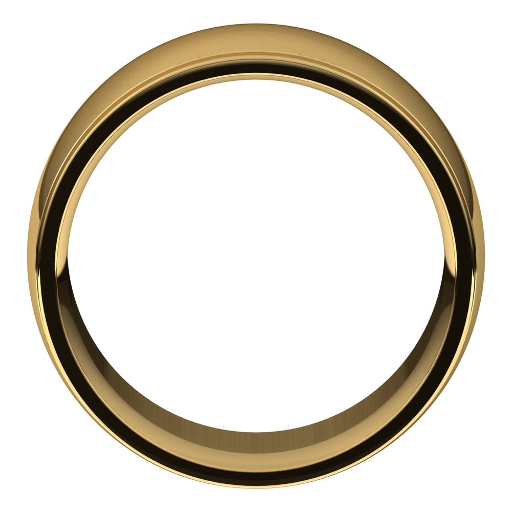 10K Yellow 11 mm Stepped-Edge Comfort-Fit Half Round Band Size 9.5