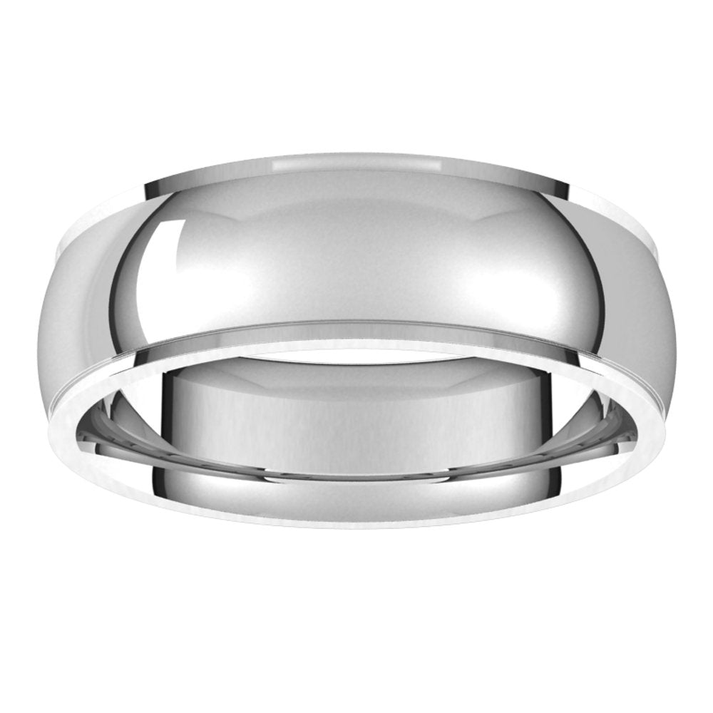 Sterling Silver 6 mm Comfort Fit Edge Band