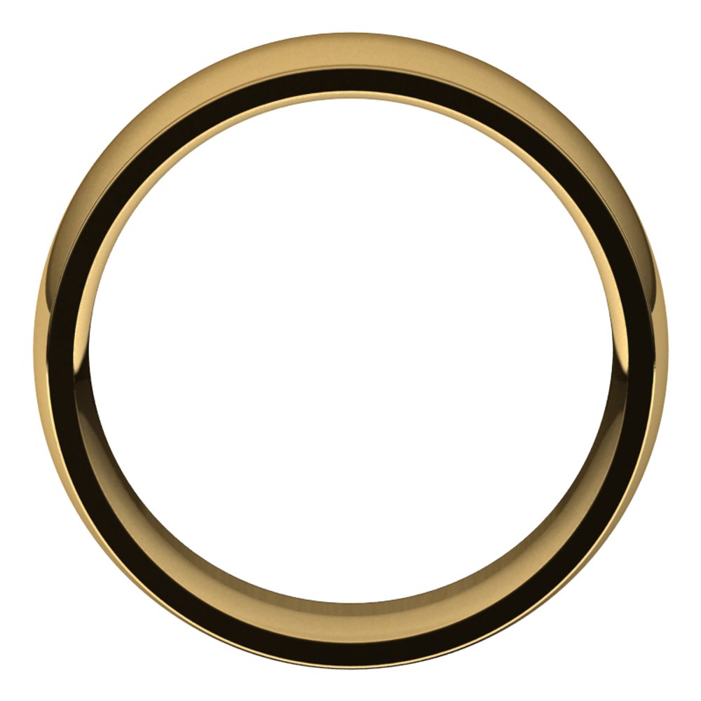 18K Yellow 8 mm Stepped-Edge Comfort-Fit Half Round Band Size 12.5