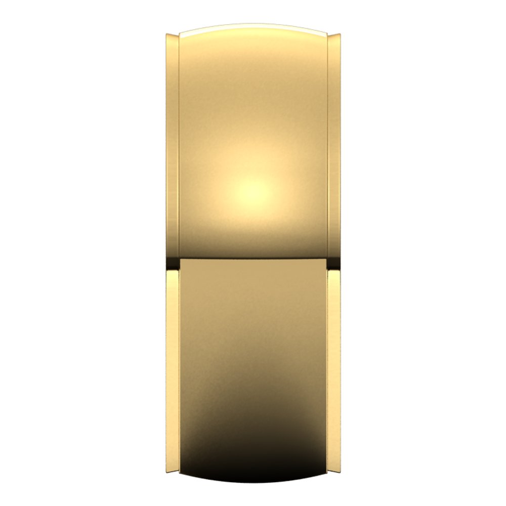 14K Yellow 8 mm Stepped-Edge Comfort-Fit Half Round Band