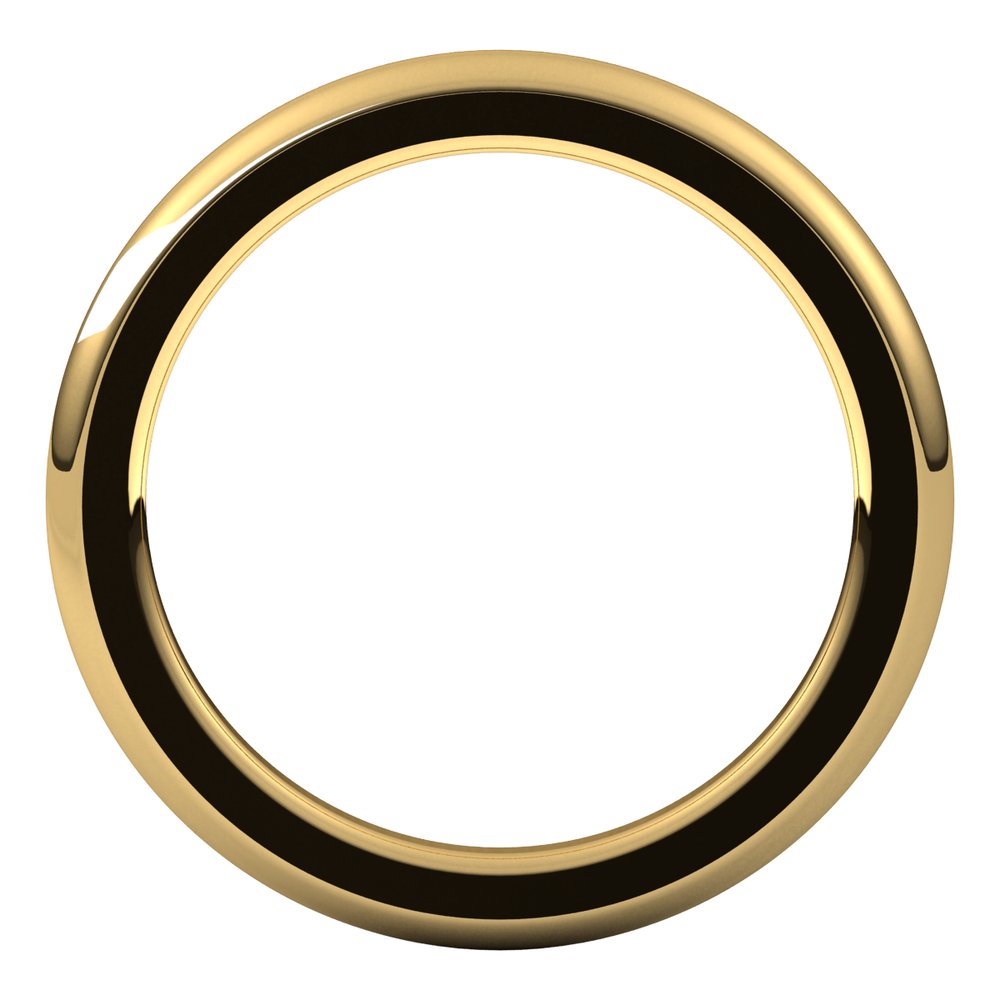 18K Yellow 2 mm Heavyweight Comfort-Fit Half Round Band