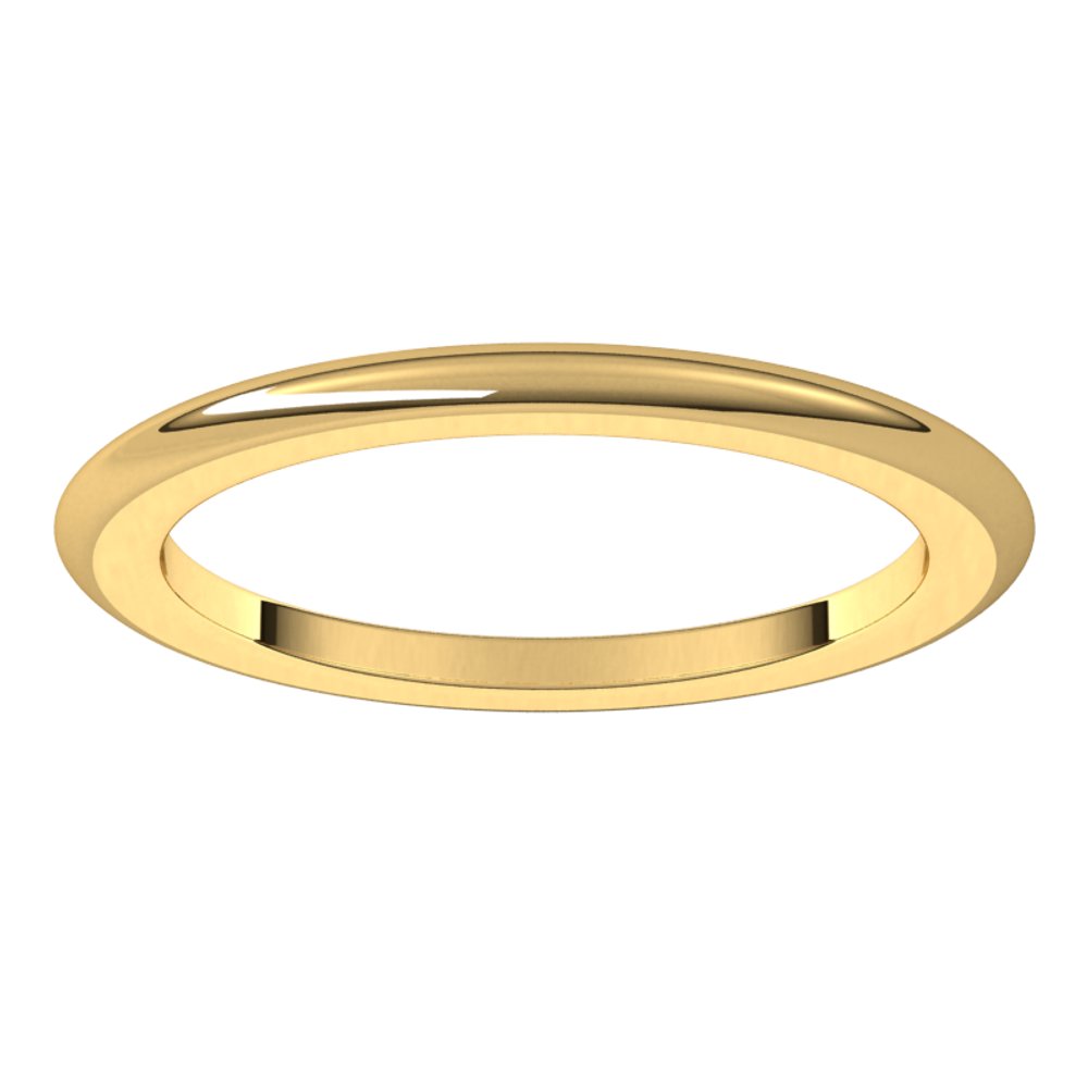 14K Yellow 1.5 mm Heavyweight Comfort-Fit Half Round Band Size 7