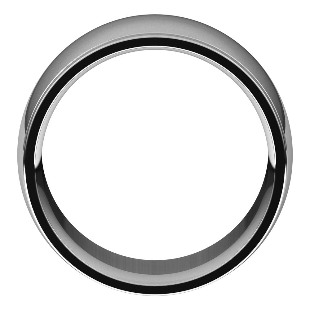 Continuum Sterling Silver 12 mm Stepped-Edge Comfort-Fit Half Round Band Size 19.5