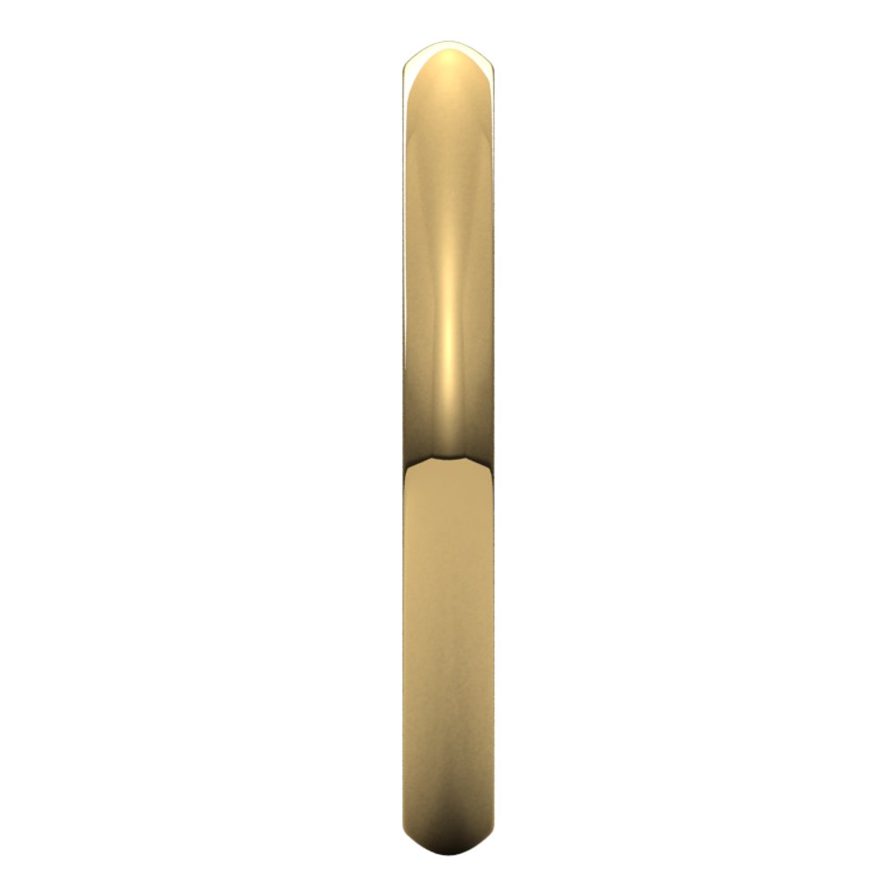 14K Yellow Gold 2.5 mm Heavyweight Comfort-Fit Half Round Band Size 4.5