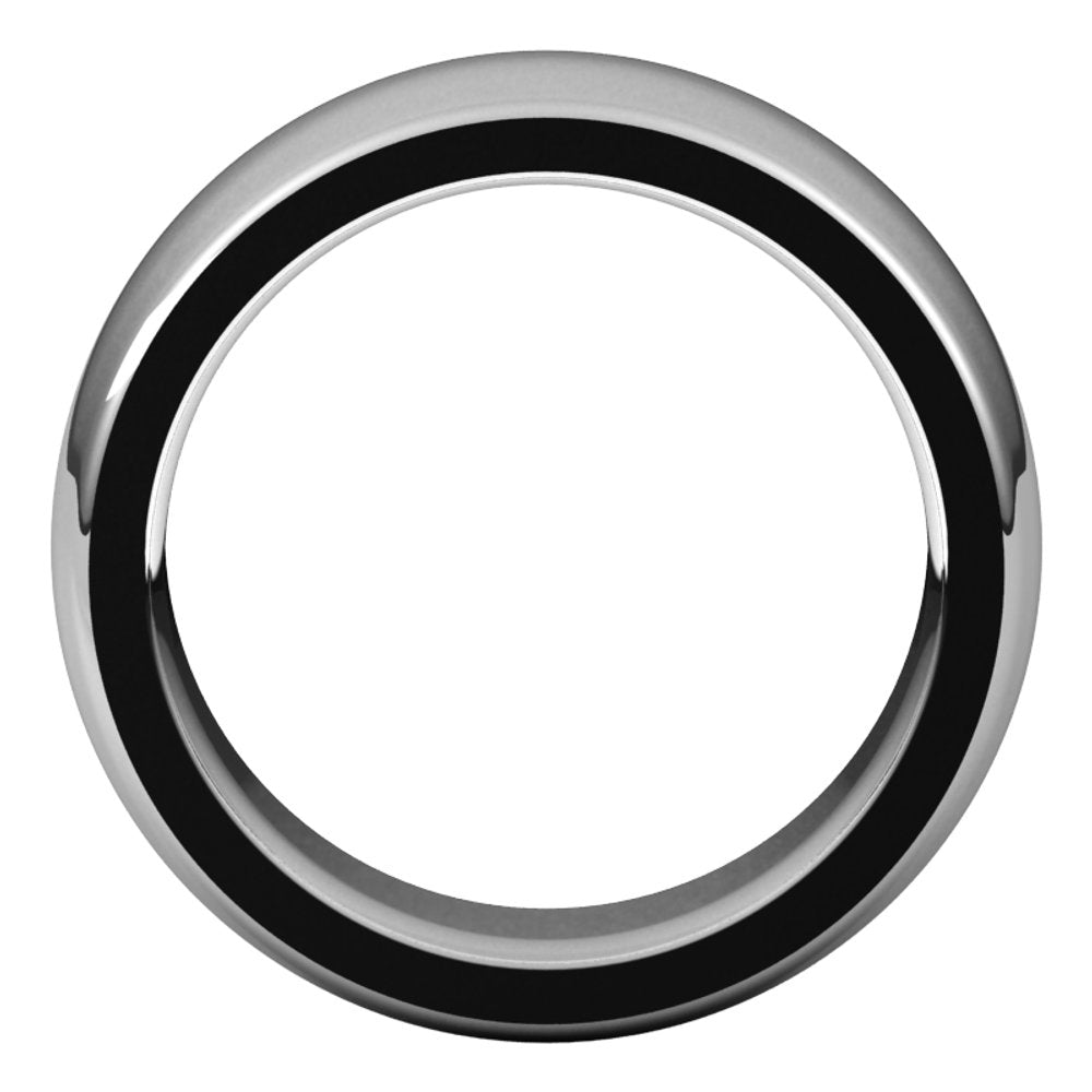 Continuum Sterling Silver 8 mm Heavyweight Comfort-Fit Half Round Band Size 7