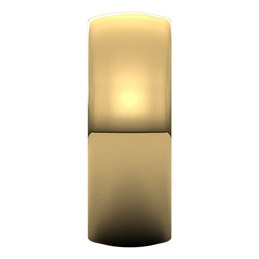 14K Yellow Gold 8 mm Heavyweight Comfort-Fit Half Round Band Size 7.5