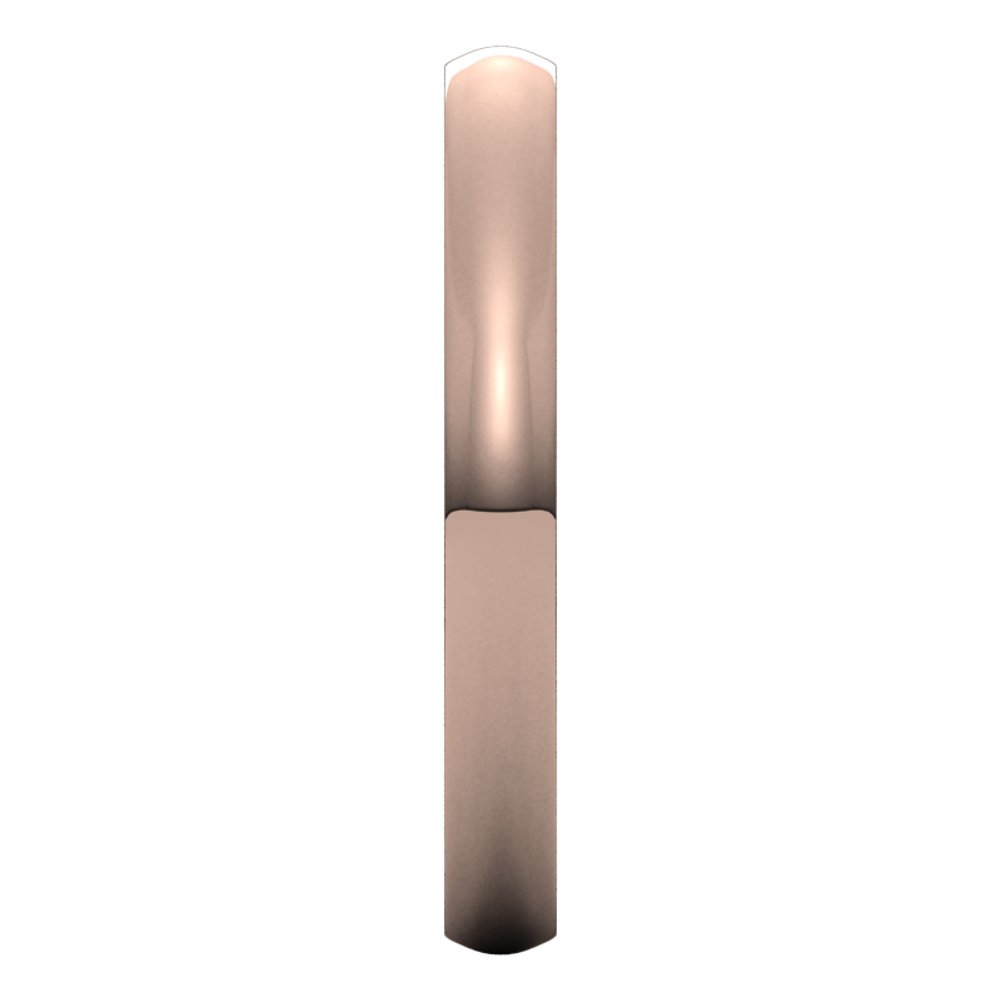 14K Rose 2.5 mm Half Round Comfort Fit Light Band Size 9