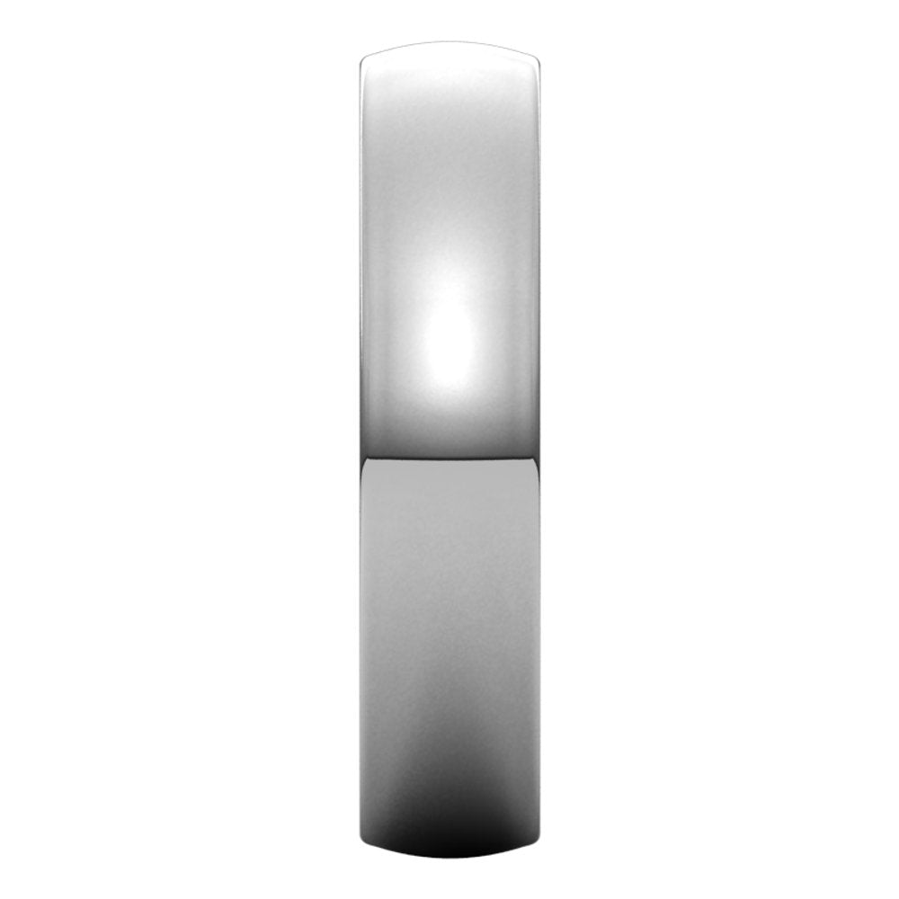 14K White 4.5 mm Lightweight Comfort-Fit Half Round Band Size 10