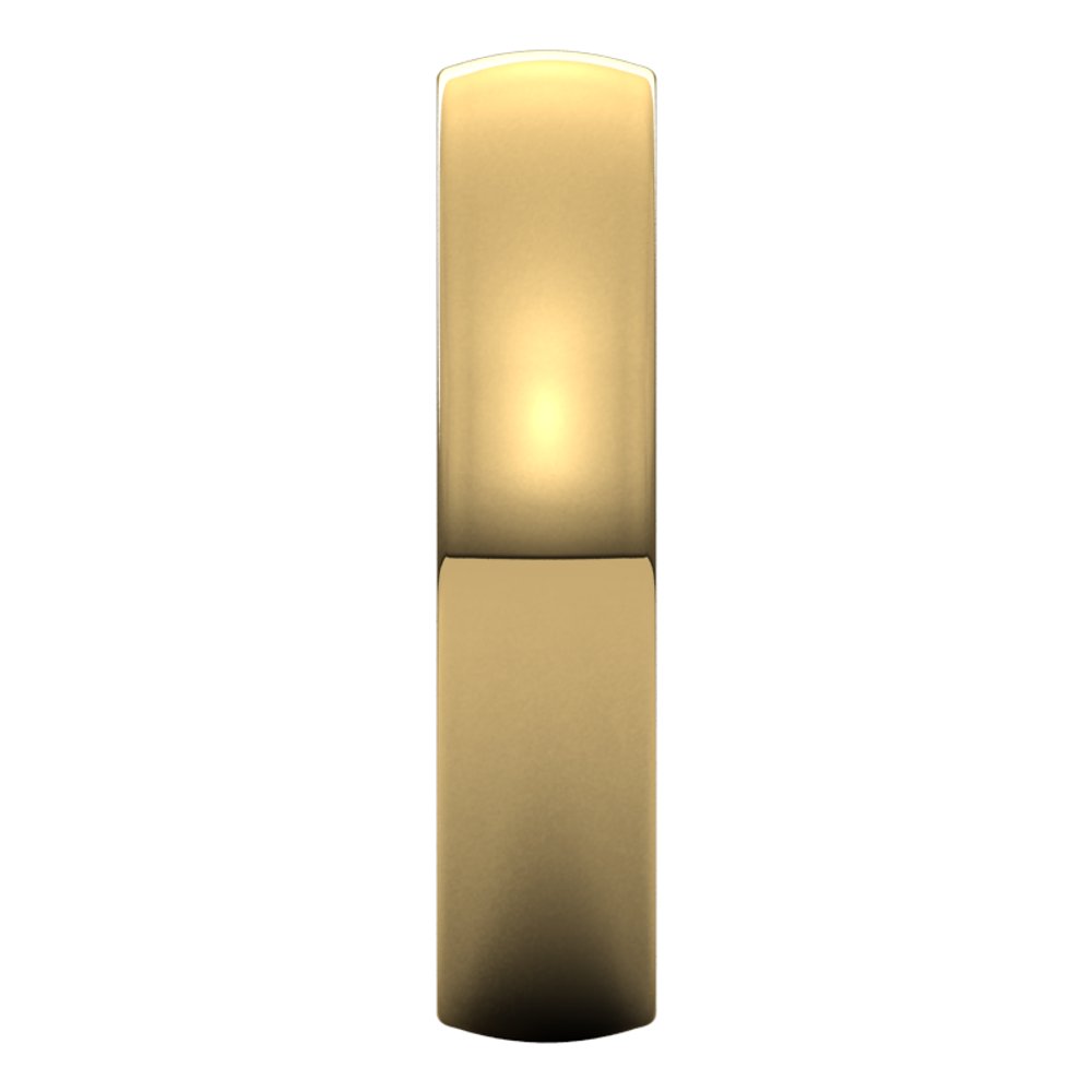14K Yellow 4.5 mm Lightweight Comfort-Fit Half Round Band Size 10