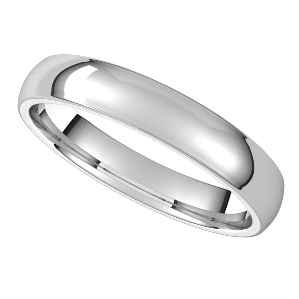 14K White 3.5 mm Lightweight Comfort-Fit Band